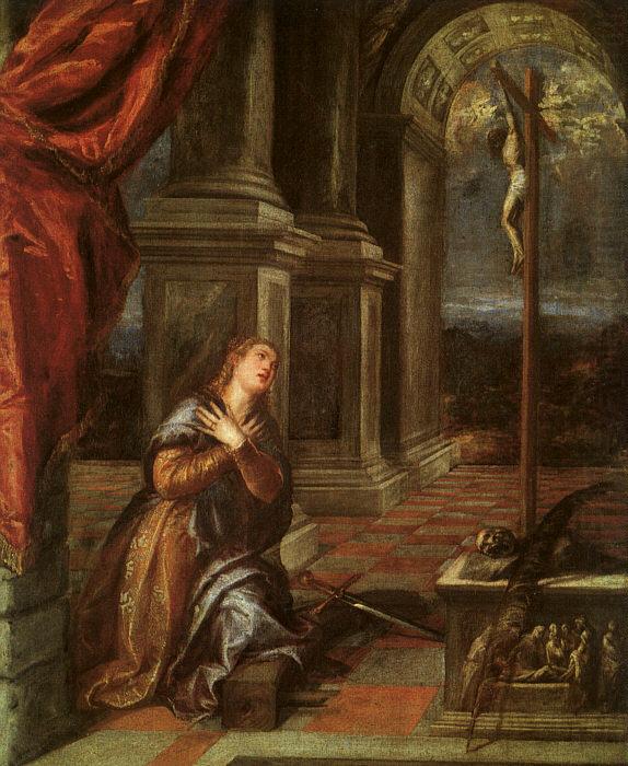St.Catherine of Alexandria at Prayer,  Titian